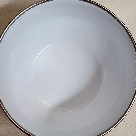 Pfaltzgraff “Summer Breeze” Metal Mixing Bowl Trio | Enamel Nesting Set - Picture 10 of 16